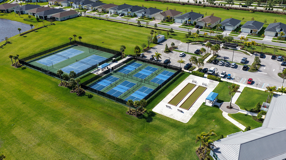 Veranda Preserve - Clubhouse & Bocce Aerial