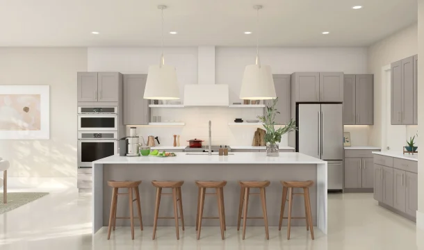 Rhodes II - Kitchen with Island & Pendant Lights