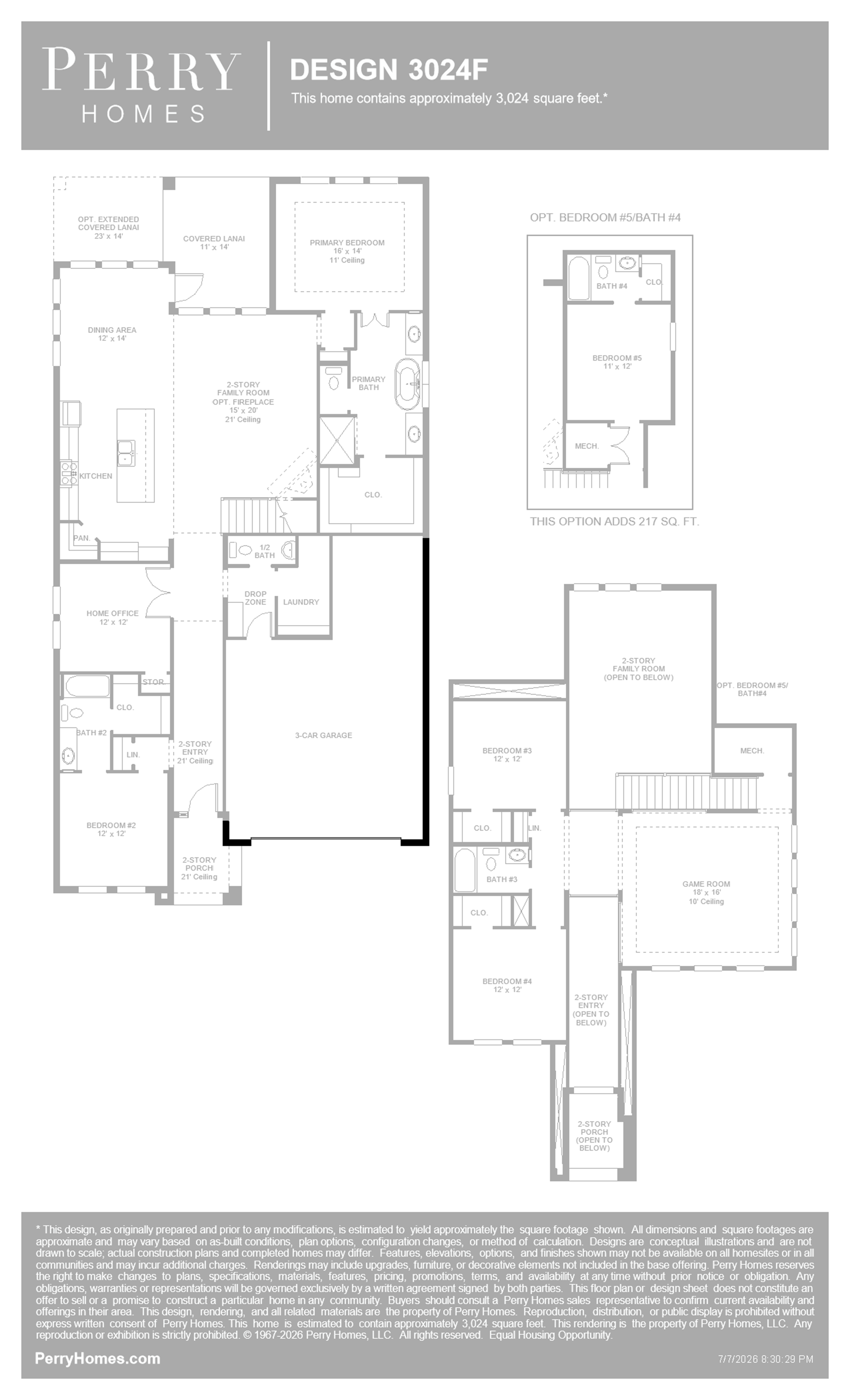 Design 3024F - Floor Plan