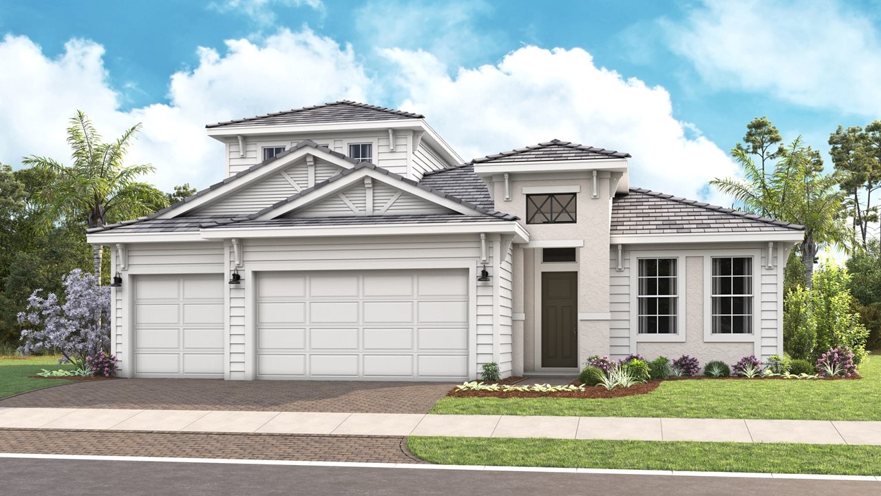 Nina - Florida Vernacular Elevation with Bonus Room