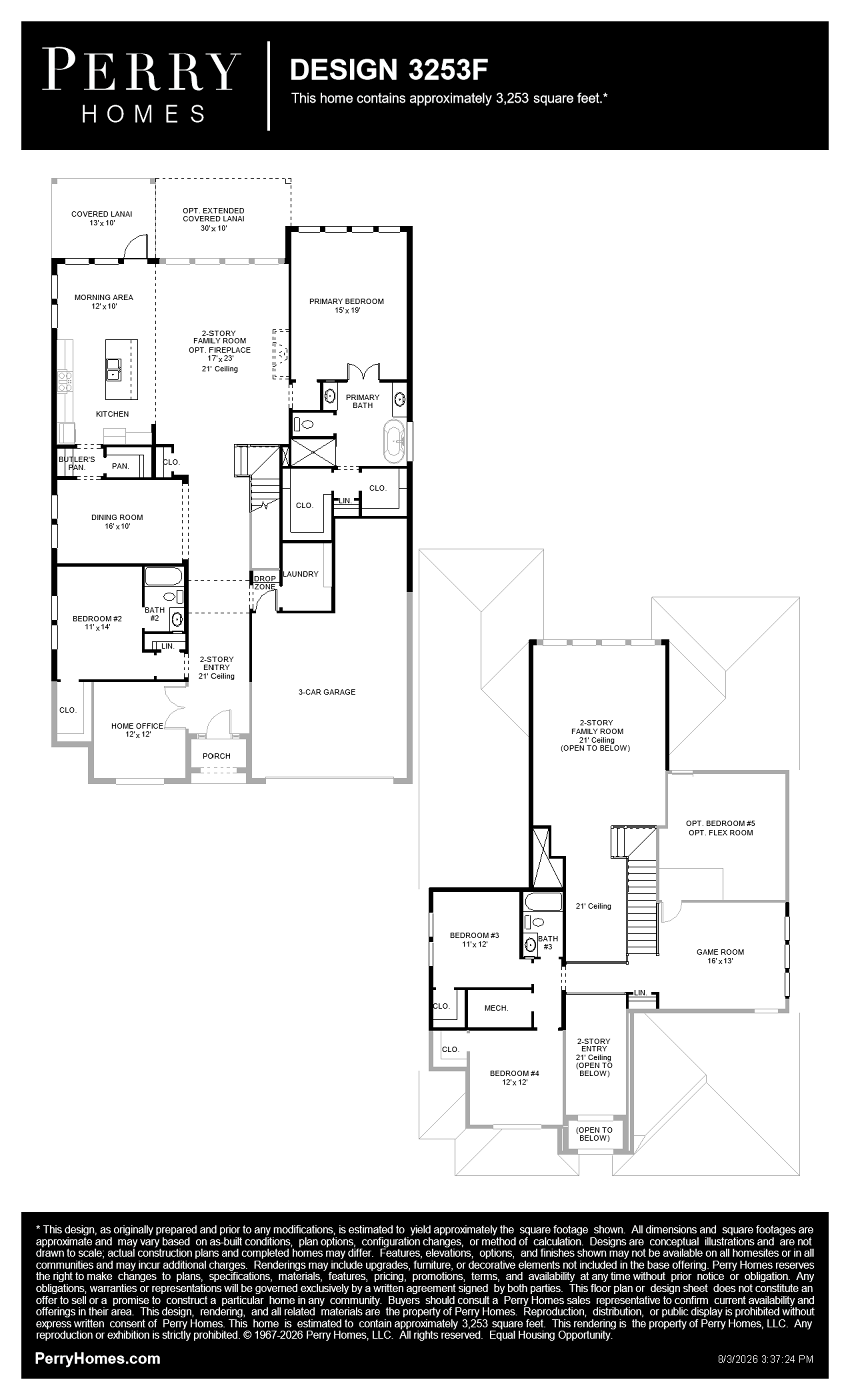 Design 3253F - Floor Plan