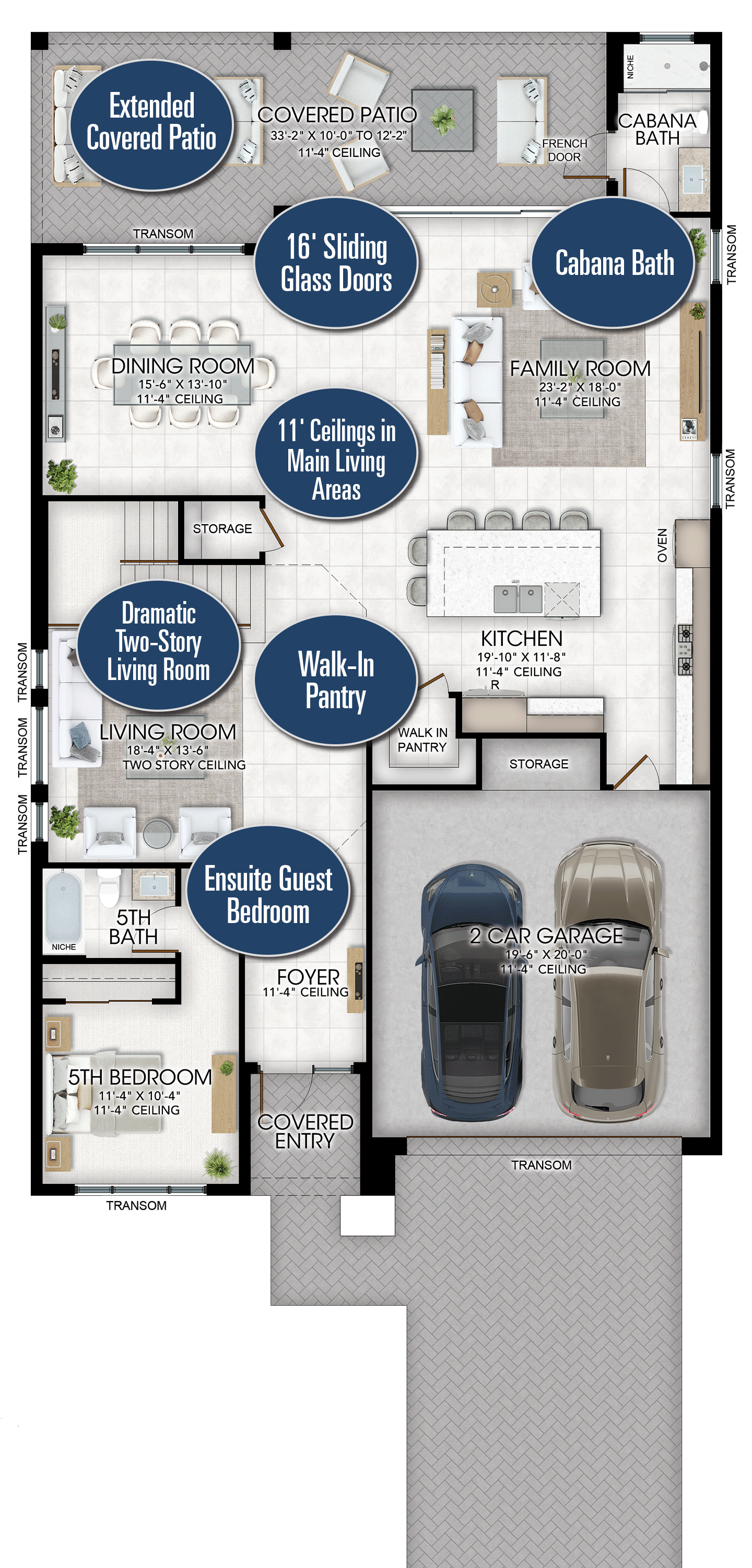 Kauai - Floor Plan (1st Floor)