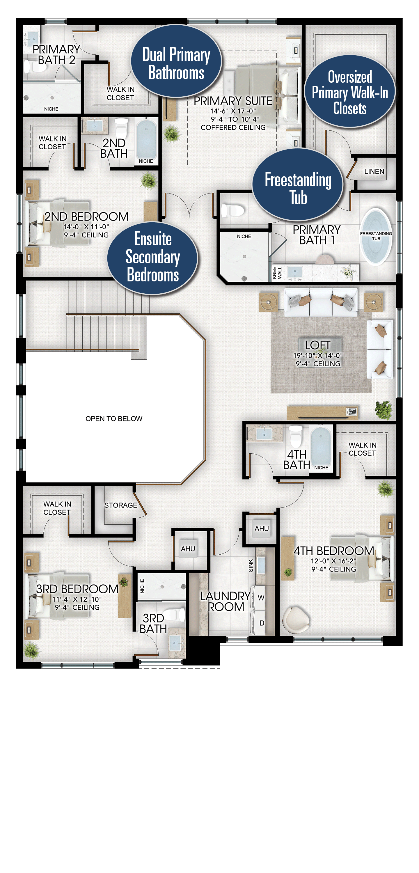 Kauai - Floor Plan (2nd Floor)
