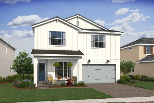 Rhodes II - Farmhouse Elevation