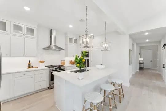 Bogart - Kitchen with Glass Upper Cabinets