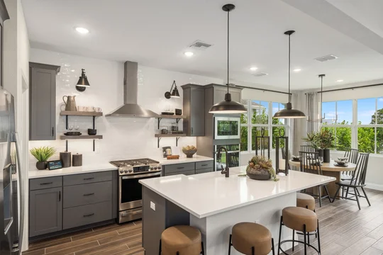 Astaire - Kitchen with Center Island and Pendant Lighting